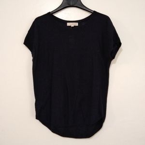 NWT LOFT Black Short Sleeve Sweater Size Large